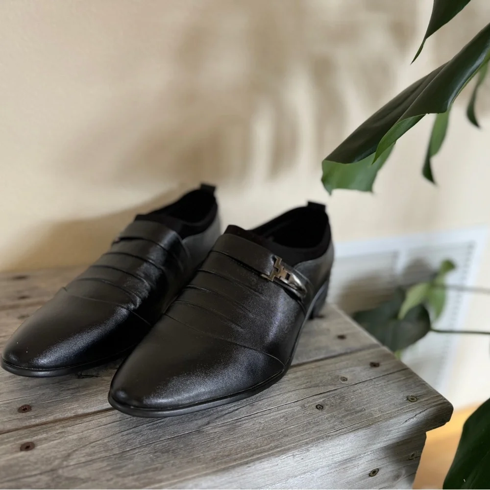 Polo Mano Dress Shoes Black Sz 47 (14) BRAND NEW Vegan Leather